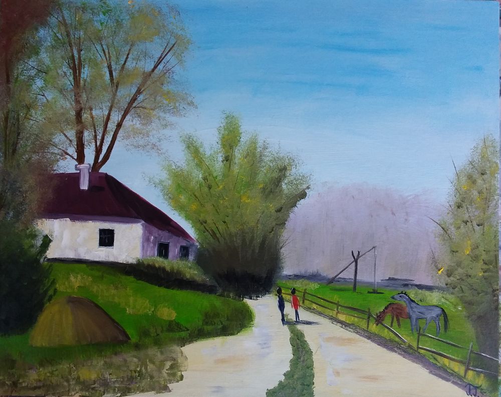 House with Shadoof Well