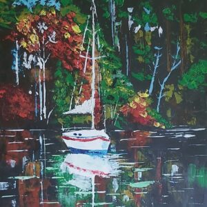 Dance of Colours on the Water – Afremov-Inspired Study