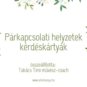 Párkapcsolati helyzetek kérdéskártyák - Letölthető - 50 db